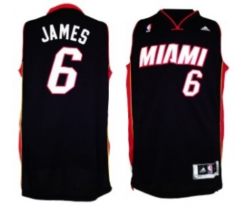 Miami Heats #6 LeBron James Revolution 30 Swingman 2013 Black Jersey