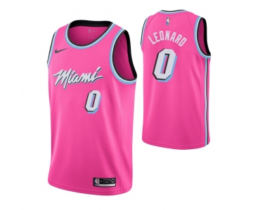 Nike Heat #0 Meyers Leonard Men's Pink NBA Swingman Earned Edition Jersey