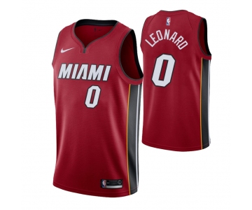 Nike Heat #0 Meyers Leonard Men's Statement Edition Red NBA Jersey