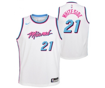 Nike Heat #21 Hassan Whiteside White NBA Swingman City Edition Jersey