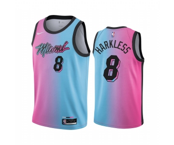 Nike Heat #8 Maurice Harkless Blue Pink NBA Swingman 2020-21 City Edition Jersey