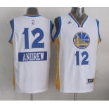 Golden State Warriors #12 Andrew Bogut Revolution 30 Swingman 2014 Christmas Day White Jersey