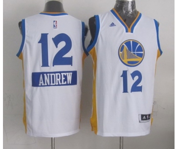 Golden State Warriors #12 Andrew Bogut Revolution 30 Swingman 2014 Christmas Day White Jersey