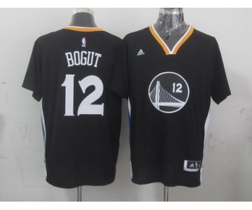 Golden State Warriors #12 Andrew Bogut Revolution 30 Swingman 2014 New Black Short-Sleeved Jersey