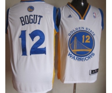 Golden State Warriors #12 Andrew Bogut Revolution 30 Swingman White Jersey