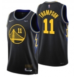 Men's Golden State Warriors #11 Klay Thompson 75th Anniversary Black Stitched Basketball Jersey