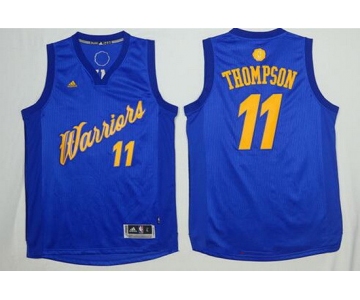 Men's Golden State Warriors #11 Klay Thompson Blue Stitched NBA Adidas Revolution 30 Swingman Jersey