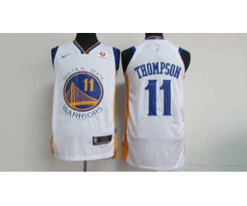 Men's Golden State Warriors #11 Klay Thompson White 2017-2018 Nike Swingman Rakuten Stitched NBA Jersey