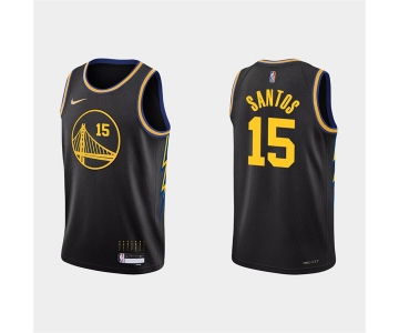 Men's Golden State Warriors #15 Gui Santos 2022 Black Stitched Basketball Jersey