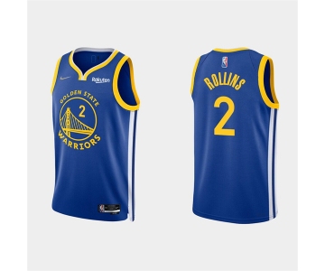 Men's Golden State Warriors #2 Ryan Rollins 2022 Royal Stitched Basketball Jersey