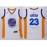 Men's Golden State Warriors #23 Draymond Green Revolution 30 Swingman 2014 New White Jersey