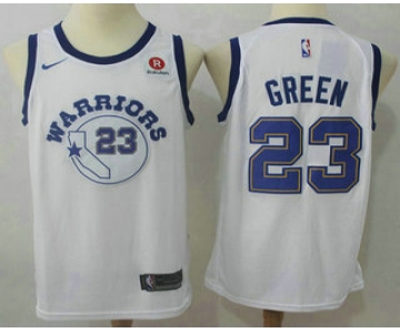 Men's Golden State Warriors #23 Draymond Green White 2017-2018 Nike Authentic Rakuten Stitched NBA Jersey