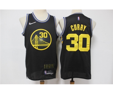 Men's Golden State Warriors #30 Stephen Curry Black 2022 Nike City Edition Stitched Swingman Jersey