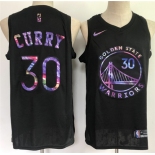 Men's Golden State Warriors #30 Stephen Curry Black Stitched Jersey