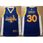 Men's Golden State Warriors #30 Stephen Curry Royal Blue 2017 The Finals Championship Stitched NBA adidas Swingman Jersey