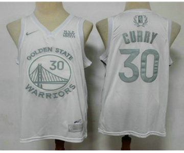 Men's Golden State Warriors #30 Stephen Curry White 2020 MVP Nike Swingman Stitched NBA Jersey