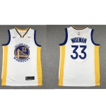 Men's Golden State Warriors #33 James Wiseman White 2019 Nike Swingman NEW Rakuten Logo Stitched NBA Jersey