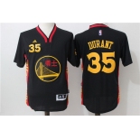 Men's Golden State Warriors #35 Kevin Durant Black Adidas Revolution 30 Swingman 2015 Chinese Fashion Stitched NBA Jersey