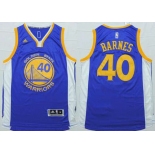 Men's Golden State Warriors #40 Harrison Barnes Revolution 30 Swingman 2014 New Blue Jersey