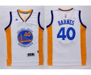 Men's Golden State Warriors #40 Harrison Barnes Revolution 30 Swingman 2014 New White Jersey