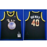 Men's Golden State Warriors #40 Sick Wid It E-40 X Limited Edition Black Jersey