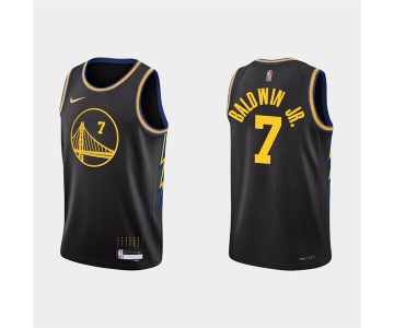 Men's Golden State Warriors #7 Patrick Baldwin Jr. 2022 Black Stitched Basketball Jersey