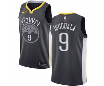 Men's Golden State Warriors #9 Authentic Andre Iguodala Black Statement Edition Nike NBA Jersey