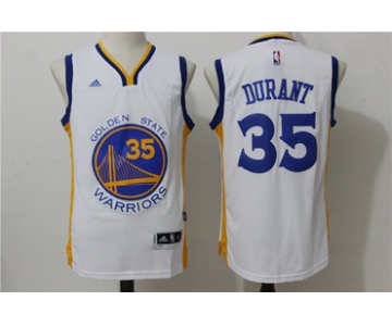 Men's Golden State Warriors Kevin Durant White Revolution 30 Swingman #35 Player adidas Home Jersey