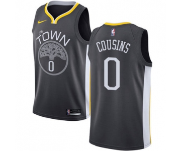 Men's Nike Golden StateWarriors #0 DeMarcus Cousins Black NBA Swingman Statement Edition Jersey