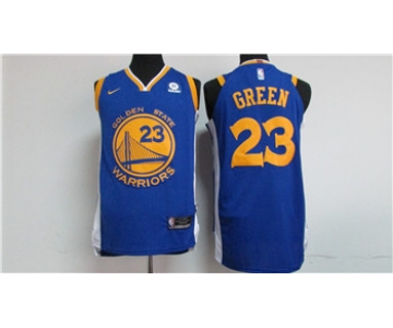 Nike Golden State Warriors #23 Draymond Green Blue 2017-18 Stitched NBA Jersey