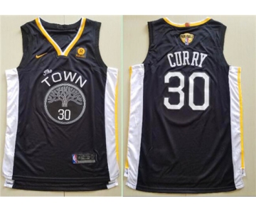 Nike Golden State Warriors #30 Stephen Curry Black City Edition 2018 NBA Finals Nike Swingman Jersey