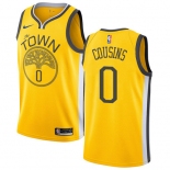Nike Warriors #0 DeMarcus Cousins Gold NBA Swingman Earned Edition Jersey