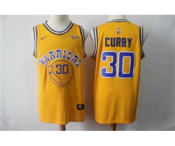 Nike Warriors 30 Stephen Curry 2019 Gold NBA Swingman City Edition Jersey