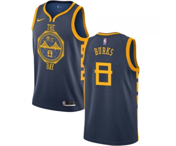 Nike Warriors #8 Alec Burks Navy NBA Swingman City Edition 2018-19 Jersey