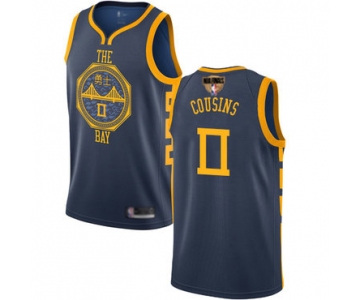 Warriors #0 DeMarcus Cousins Navy 2019 Finals Bound Basketball Swingman City Edition 2018-19 Jersey