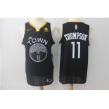 Warriors 11 Klay Thompson Black Nike Swingman Jersey
