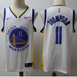 Warriors #11 Klay Thompson White Basketball Swingman Association Edition 2019-2020 Jersey
