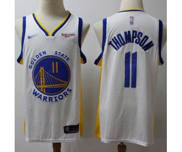 Warriors #11 Klay Thompson White Basketball Swingman Association Edition 2019-2020 Jersey