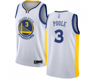 Warriors #3 Jordan Poole White Basketball Swingman Association Edition Jersey