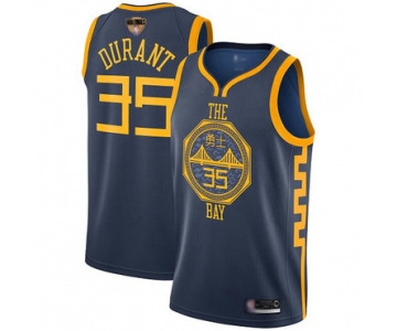 Warriors #35 Kevin Durant Navy 2019 Finals Bound Basketball Swingman City Edition 2018-19 Jersey