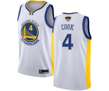 Warriors #4 Quinn Cook White 2019 Finals Bound Basketball Swingman Association Edition Jersey