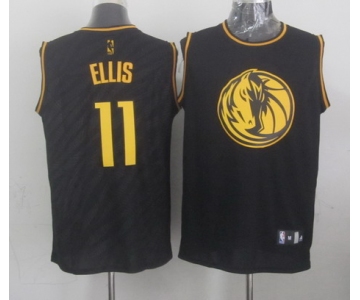 Dallas Mavericks #11 Monta Ellis Revolution 30 Swingman 2014 Black With Gold Jersey