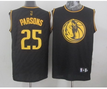 Dallas Mavericks #25 Chandler Parsons Revolution 30 Swingman 2014 Black With Gold Jersey