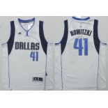 Dallas Mavericks #41 Dirk Nowitzki Revolution 30 Swingman 2014 New White Jersey