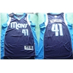 Dallas Mavericks #41 Dirk Nowitzki Revolution 30 Swingman Navy Blue Jersey