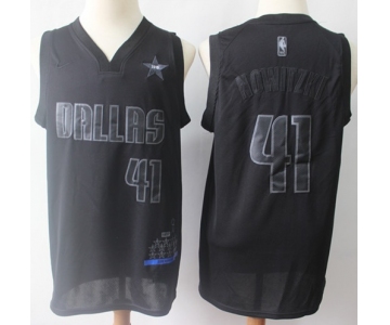 Mavericks #41 Dirk Nowitzki Black Basketball MVP Swingman Jersey