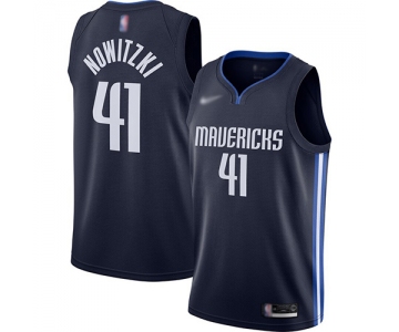 Mavericks #41 Dirk Nowitzki Navy Basketball Swingman Statement Edition 2019-2020 Jersey