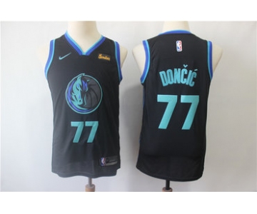 Mavericks 77 Luka Doncic Black City Edition Nike Swingman Jersey