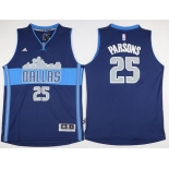 Men's Dallas Mavericks #25 Chandler Parsons Revolution 30 Swingman The City Navy Blue Jersey