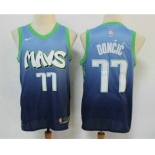 Men's Dallas Mavericks #77 Luka Doncic Blue 2020 Nike City Edition Swingman Jersey